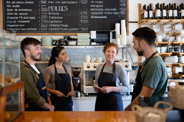 Sreyneang holding fresh croissants